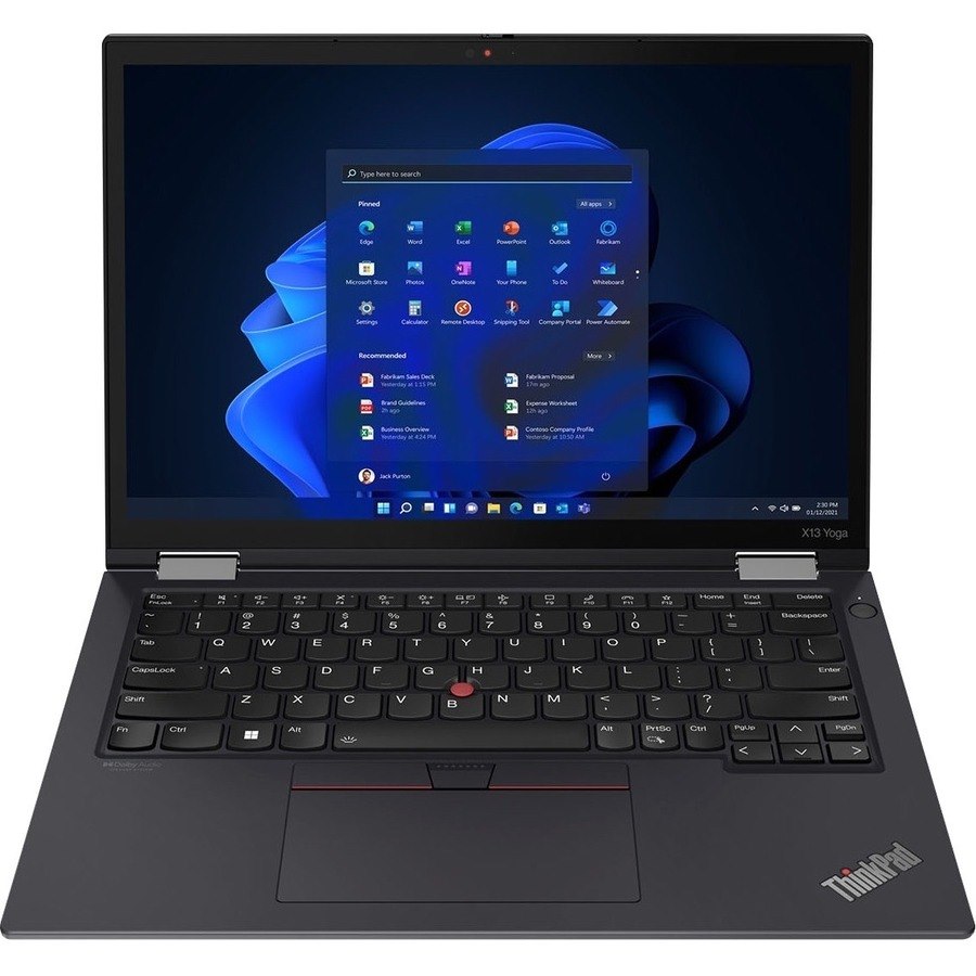 Lenovo ThinkPad X13 Yoga Gen 3 21AW0032UK 33.8 cm (13.3") Touchscreen Notebook - WUXGA - Intel Core i5 12th Gen i5-1235U - 16 GB - 256 GB SSD - Thunder Black