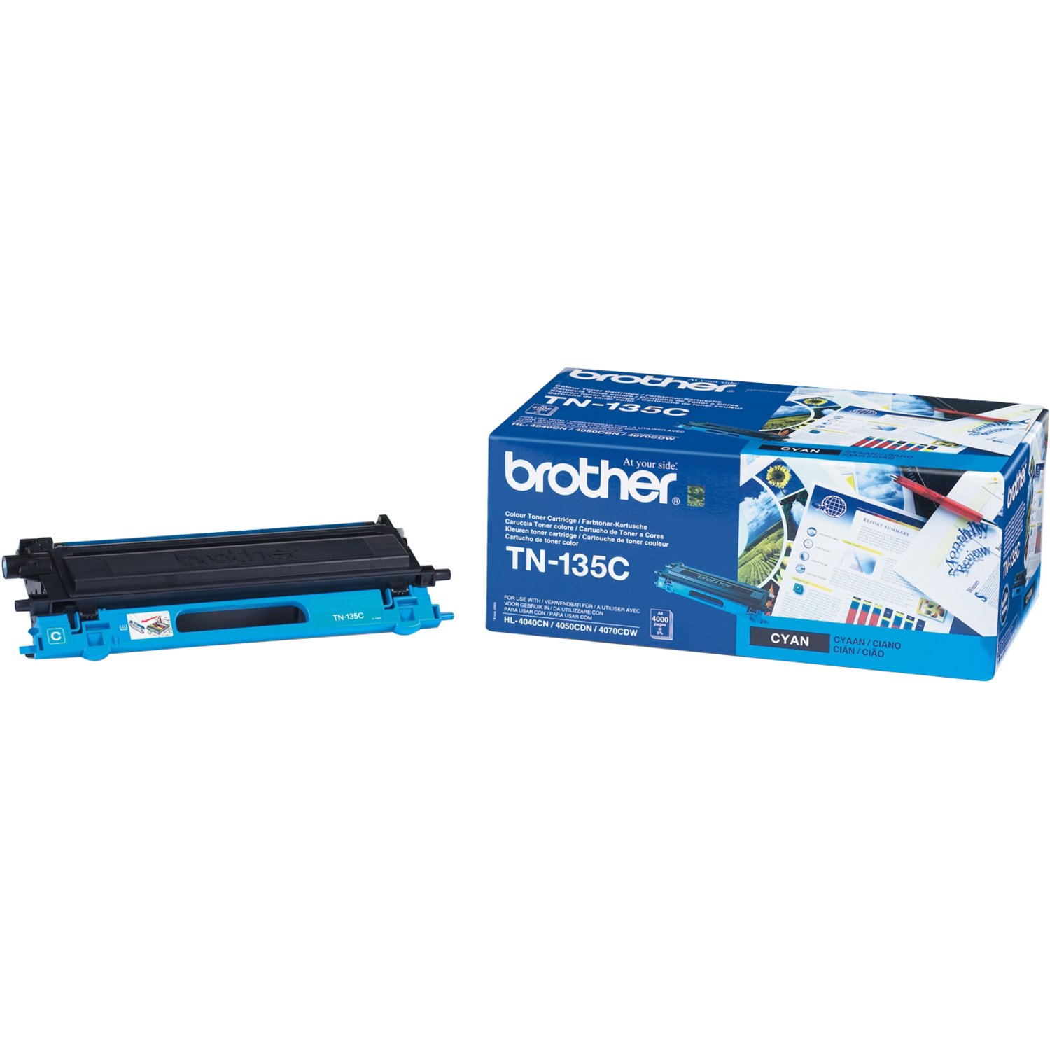 Brother TN-135C Original Laser Toner Cartridge - Cyan - 1 Pack