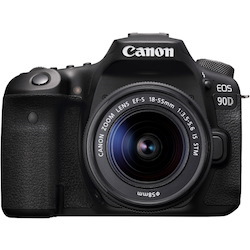 Canon EOS 90D 32.5 Megapixel Digital SLR Camera with Lens - 18 mm - 55 mm - Black
