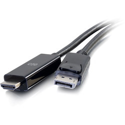 C2G 6ft DisplayPort to HDMI Cable - DP to HDMI Adapter Cable - DisplayPort 1.2 HDMI 2.0 - 4K 60Hz - M/M