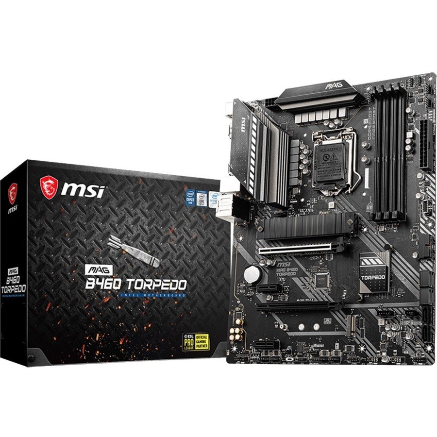 MSI MAG B460 TORPEDO Desktop Motherboard - Intel B460 Chipset - Socket LGA-1200 - Intel Optane Memory Ready - ATX