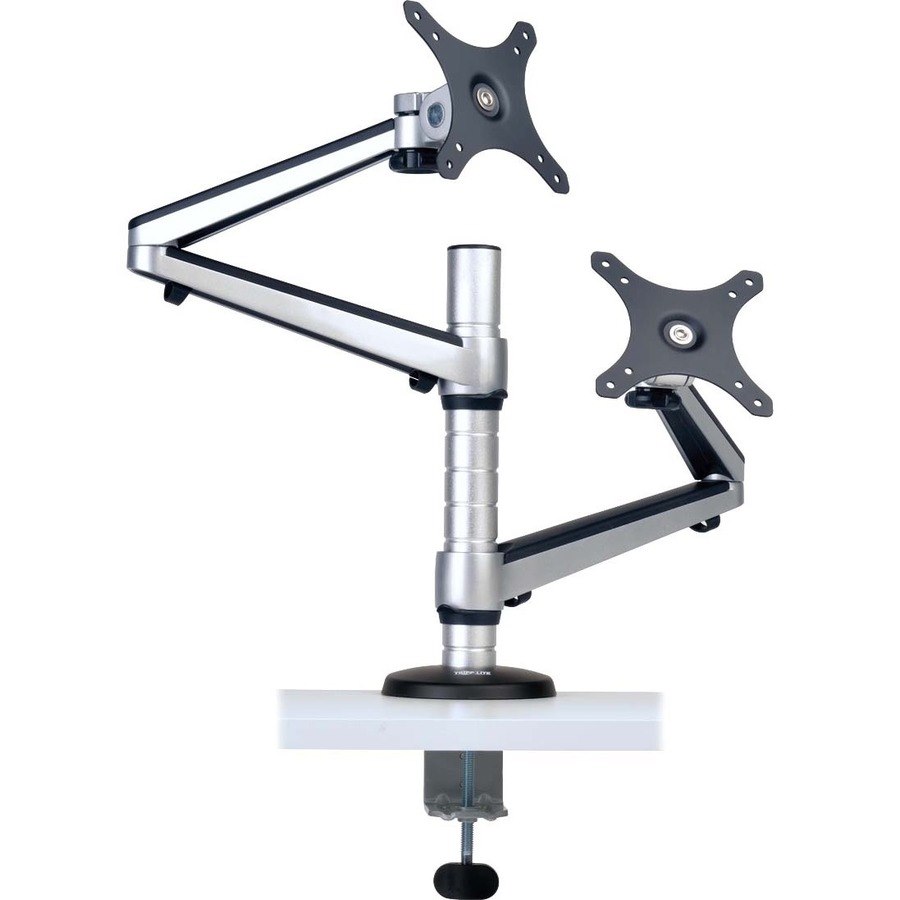 Tripp Lite by Eaton Dual Full Motion Flex Arm Desk Clamp for 13" to 27" Monitors / Displays