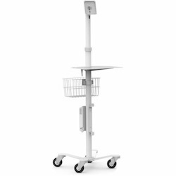 Medical Rolling Cart - VESA Compatible White