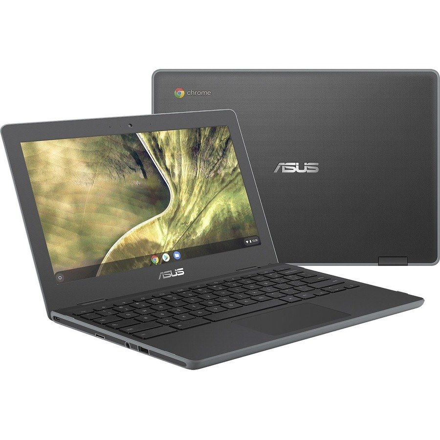 Asus Chromebook C204 C204MA-YZ02-GR 11.6" Rugged Chromebook - HD - Intel Celeron N4020 - 4 GB - 32 GB Flash Memory - Dark Gray, Black