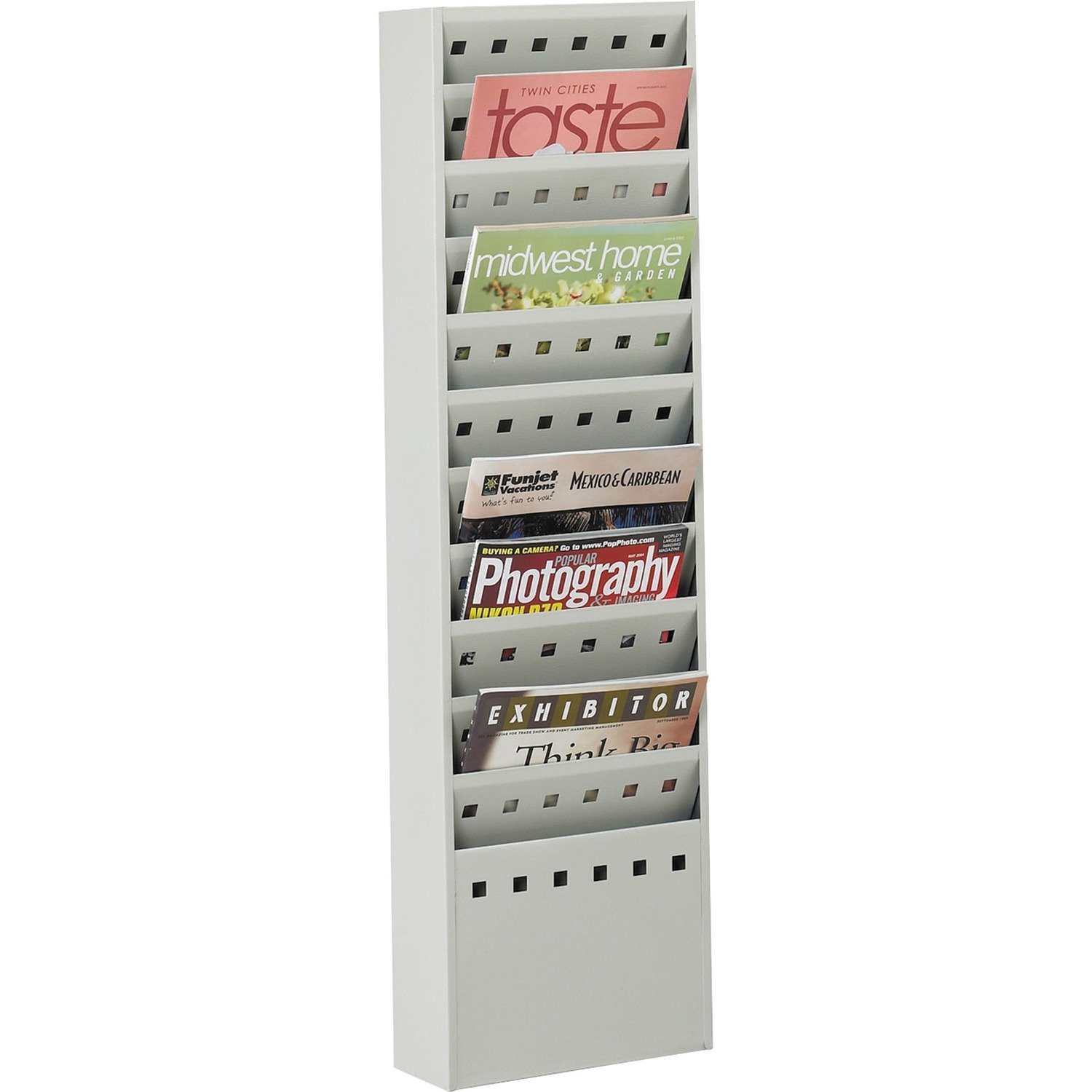 Safco 11-Pocket Steel Magazine Racks