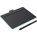 Wacom Intuos Wireless Graphics Drawing Tablet for Mac, PC, Chromebook & Android (medium) with Software Included - Black with Pistachio accent (CTL6100WLE0)