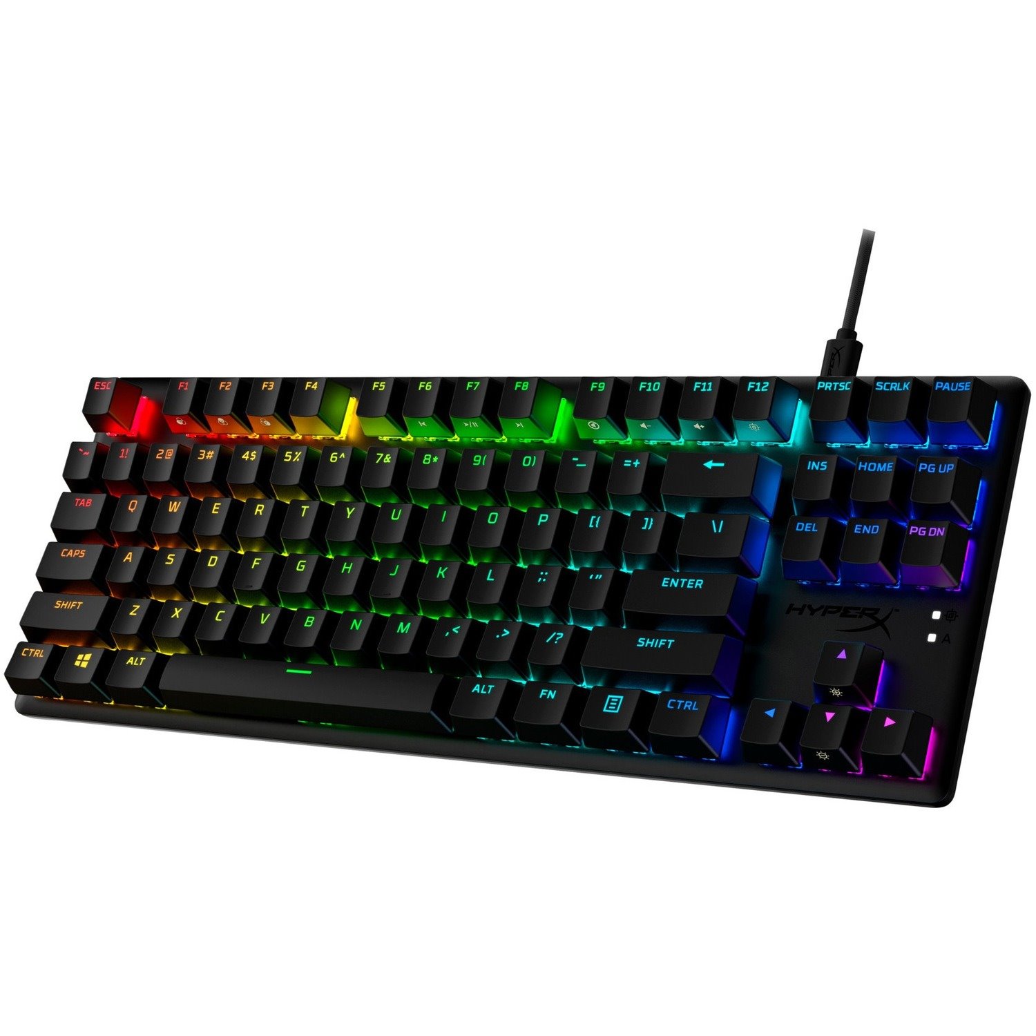 HyperX Alloy Origins Core Rugged Gaming Keyboard - Cable Connectivity - USB Type C Interface - RGB LED - English (US) - Black