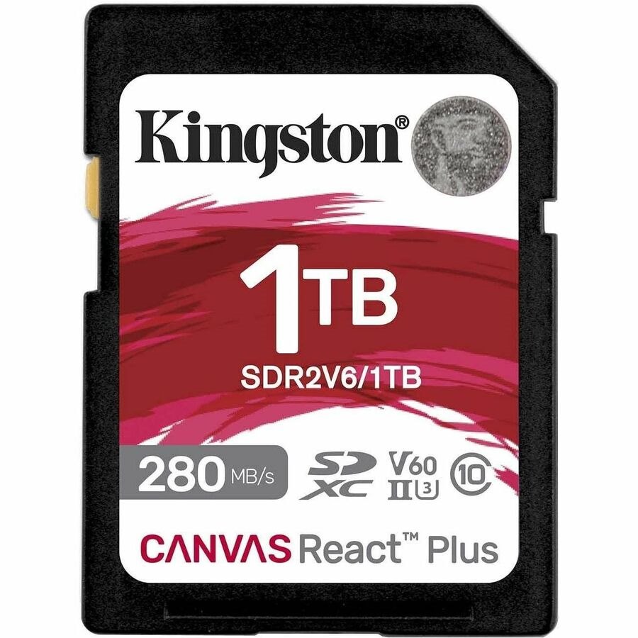 Kingston Canvas React Plus 1 TB Class 10/UHS-II (U3) V60 SDXC