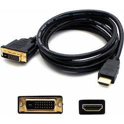 6ft HDMI 1.3 Male to DVI-D Single Link (18+1 pin) Female Black Cable For Resolution Up to 1920x1200 (WUXGA)