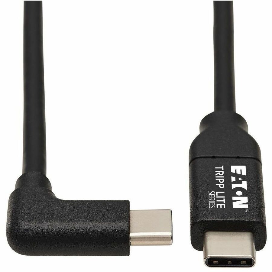 Eaton Tripp Lite Series USB-C Cable (M/M) - USB 2.0, 5A (100W) Rated, Right-Angle Plug, Black, 2 m (6.6 ft.)