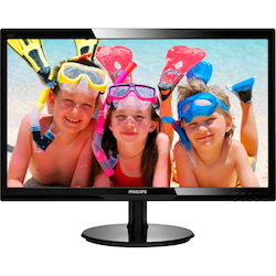 Philips 246V5LHAB 24" Class Full HD LCD Monitor - 16:9 - Glossy Black, Textured Black