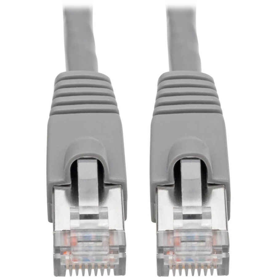 Eaton Tripp Lite Series Cat6a 10G Snagless Shielded STP Ethernet Cable (RJ45 M/M), PoE, Gray, 8 ft. (2.43 m)