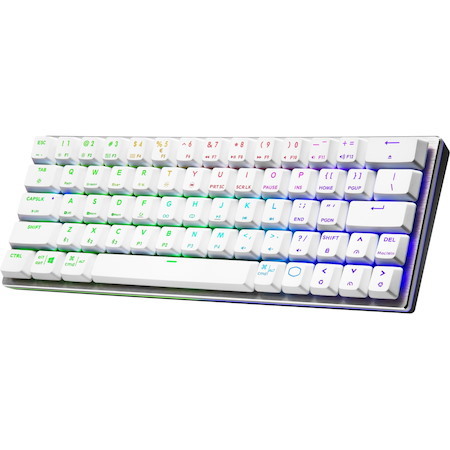 Cooler Master SK622 Gaming Keyboard - Wired/Wireless Connectivity - USB 2.0 Type A Interface - White