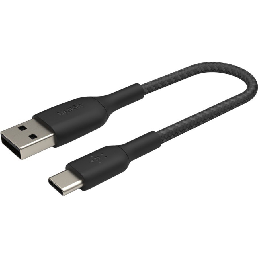 Belkin Braided USB-C to USB-A Cable (15cm / 6in, Black)