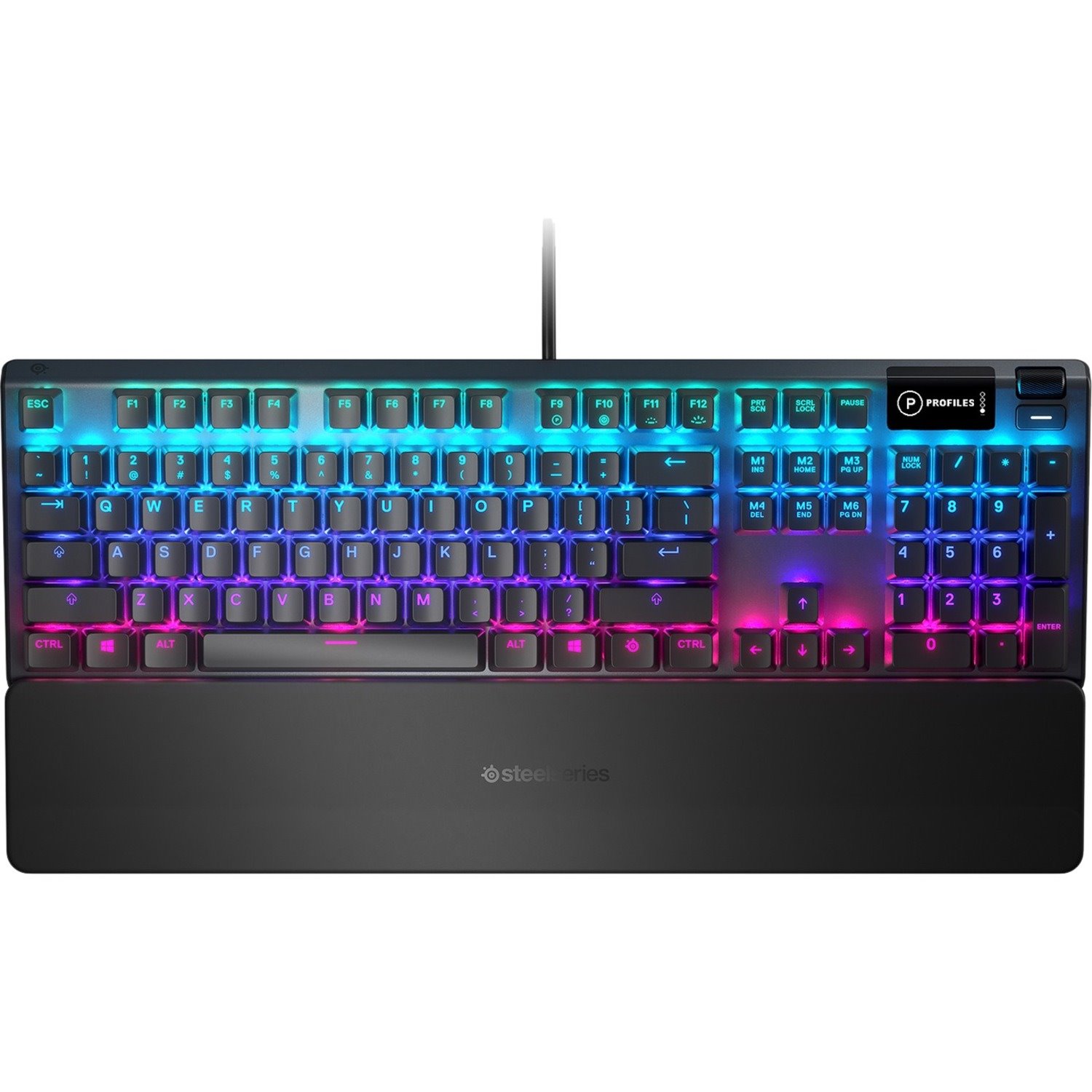 SteelSeries Apex 5 Gaming Keyboard - Cable Connectivity - USB Interface - English (UK) - QWERTY Layout - Black