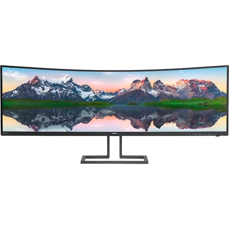 Philips 498P9Z/75 124 cm (48.8") Dual Quad HD (DQHD) Curved Screen WLED LCD Monitor - 32:9 - Textured Black