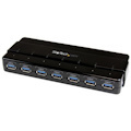 StarTech.com 7 Port SuperSpeed USB 3.0 Hub - 5Gbps - Desktop USB Hub with Power Adapter - Black