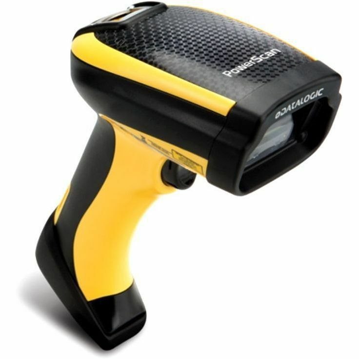 Datalogic PowerScan PBT9501 Rugged Asset Tracking, Manufacturing, Inventory, Logistics, Picking Handheld Barcode Scanner Kit - Wireless Connectivity - Black, Yellow - Serial Cable Included