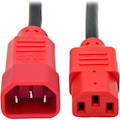 Eaton Tripp Lite Series PDU Power Cord, C13 to C14 - 10A, 250V, 18 AWG, 4 ft. (1.22 m), Red