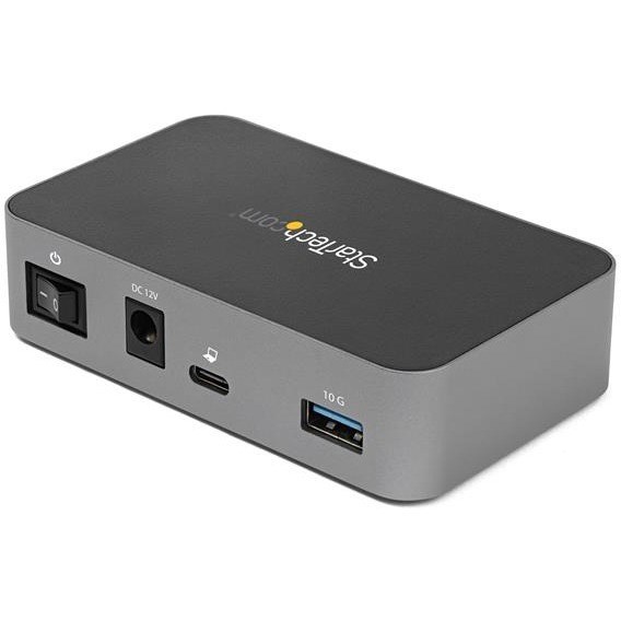 StarTech.com 4 Port USB C Hub with Power Adapter, USB 3.2 Gen 2 (10Gbps), 4x USB Type A, Self Powered, Fast Charge Port, Mountable