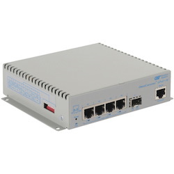 Omnitron Systems OmniConverter Managed Gigabit PoE+, SFP, RJ-45, Ethernet Fiber Switch