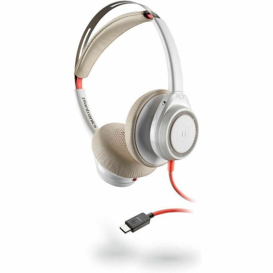 Poly Blackwire 7225 Wired Over-the-head Stereo Headset - White - TAA Compliant