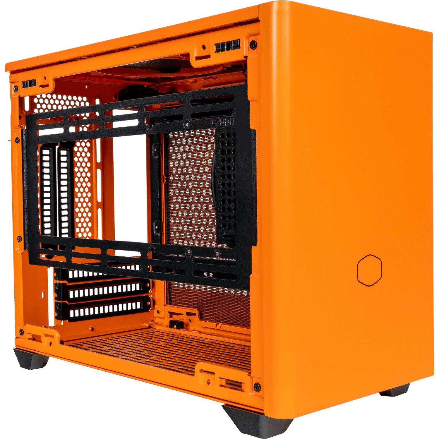 Cooler Master MasterBox MCB-NR200P-OCNN-S00 Computer Case - Mini ITX, Mini DTX Motherboard Supported - Tempered Glass, Mesh, Plastic, Steel - Sunset Orange