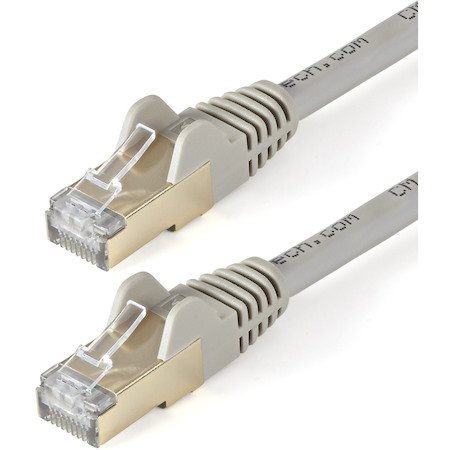 StarTech.com 10m CAT6a Ethernet Cable - 10 Gigabit Category 6a Shielded Snagless 100W PoE Patch Cord - 10GbE Grey UL Certified Wiring/TIA