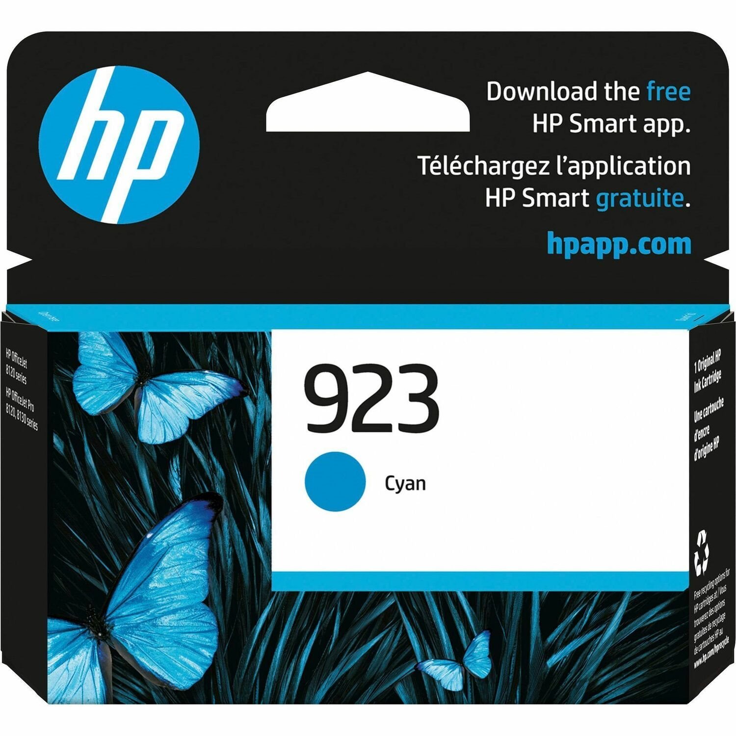 HP 923 Original Inkjet Ink Cartridge - Cyan Pack