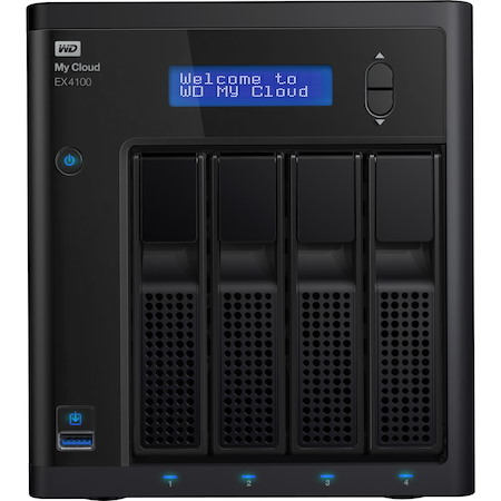 WD My Cloud EX4 EX4100 4 x Total Bays NAS Storage System - 16 TB HDD - 4 x 4TB - Marvell ARMADA 388 Dual-core (2 Core) 1.60 GHz - 2 GB RAM - DDR3 SDRAM Desktop