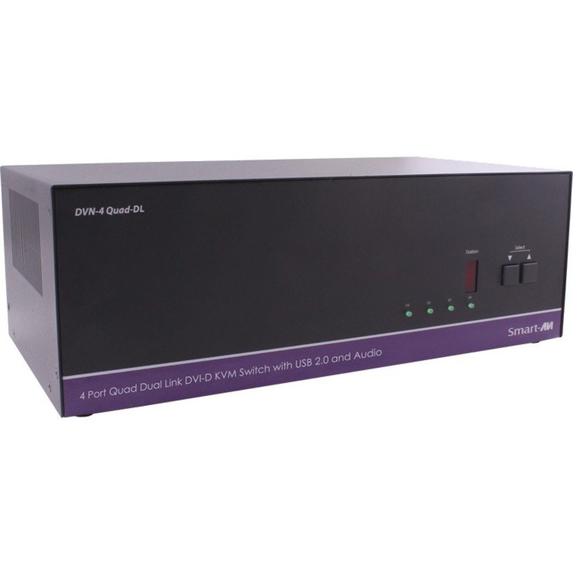 SmartAVI DVN-4Quad-DL Dual-Link, 4x4 DVI-D, USB 2.0, Audio Switch