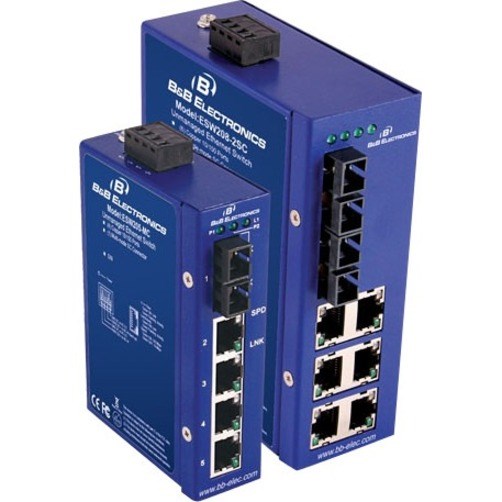 B+B SmartWorx Elinx ESW208-4MC-T Ethernet Switch