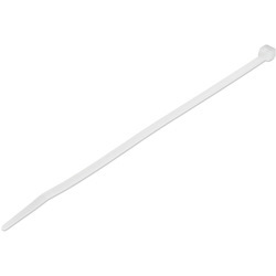 StarTech.com 100 Pack 8" Cable Ties - White Large Nylon/Plastic Zip Ties Adjustable Network Cable Wraps UL TAA