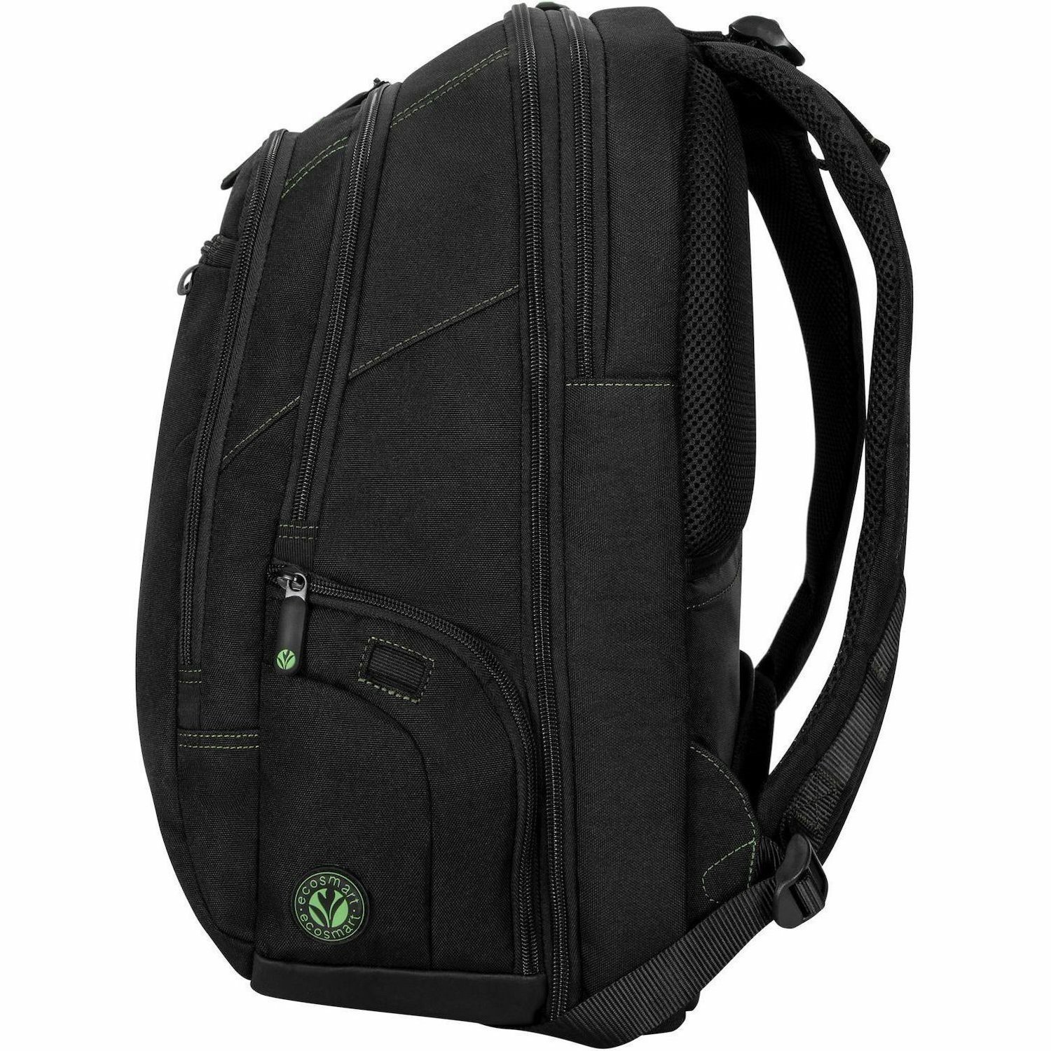 Targus Spruce EcoSmart TBB013US Carrying Case (Backpack) for 15.6" to 16" Notebook, Workstation, Accessories - Black, Green - TAA Compliant