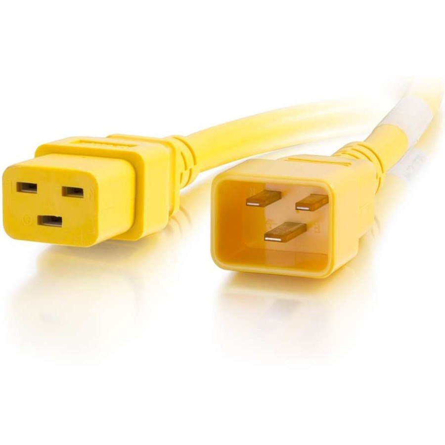 C2G 8ft 12AWG Power Cord (IEC320C20 to IEC320C19) - Yellow