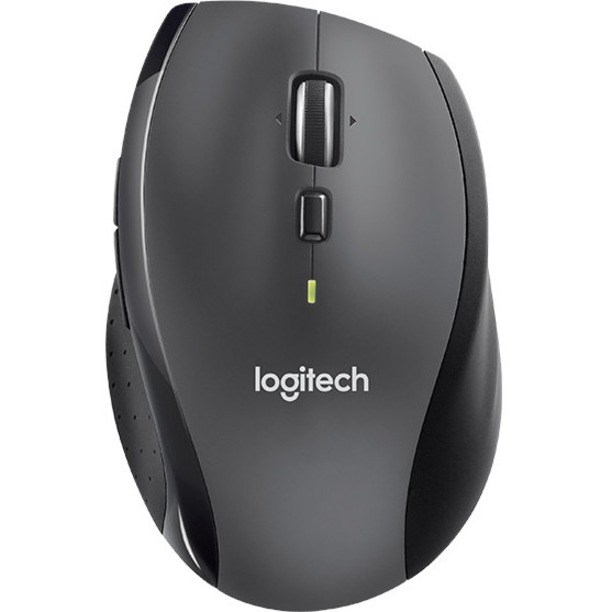 Logitech Marathon M705 Mouse - Radio Frequency - USB - Optical - 7 Button(s) - Charcoal