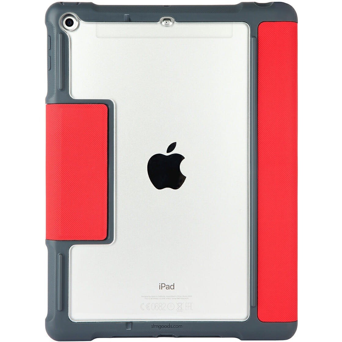 STM Goods Dux Plus Duo Carrying Case for 24.6 cm (9.7") Apple iPad (6th Generation), iPad (5th Generation) Tablet - Transparent, Red