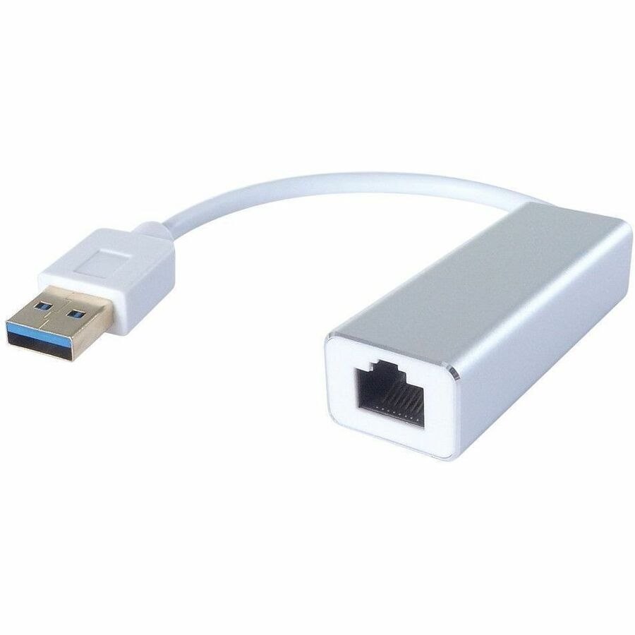 ConnektGear Gigabit Ethernet Adapter - 10/100/1000Base-T - Portable - White, Aluminum Silver