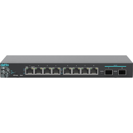Datto DSW100 DSW100-8P-2G 8 Ports Manageable Ethernet Switch - Gigabit Ethernet - 1000Base-T