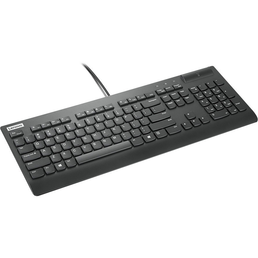 Lenovo Keyboard - Cable Connectivity - USB Type A Interface - Spanish - Black