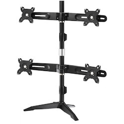 Amer Mounts Quad Monitor Stand Mount (2 over 2) Supports Flat Panel Sizes 15" to 24" AMR4SU