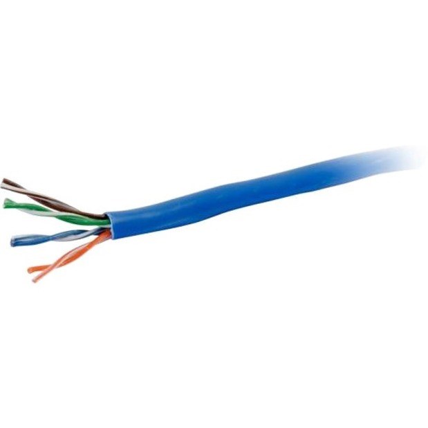 C2G 500ft Cat6 Unshielded (UTP) Ethernet Cable - Bulk Cat6 Network Patch Cable with Solid Conductors - CMR Rated - Blue