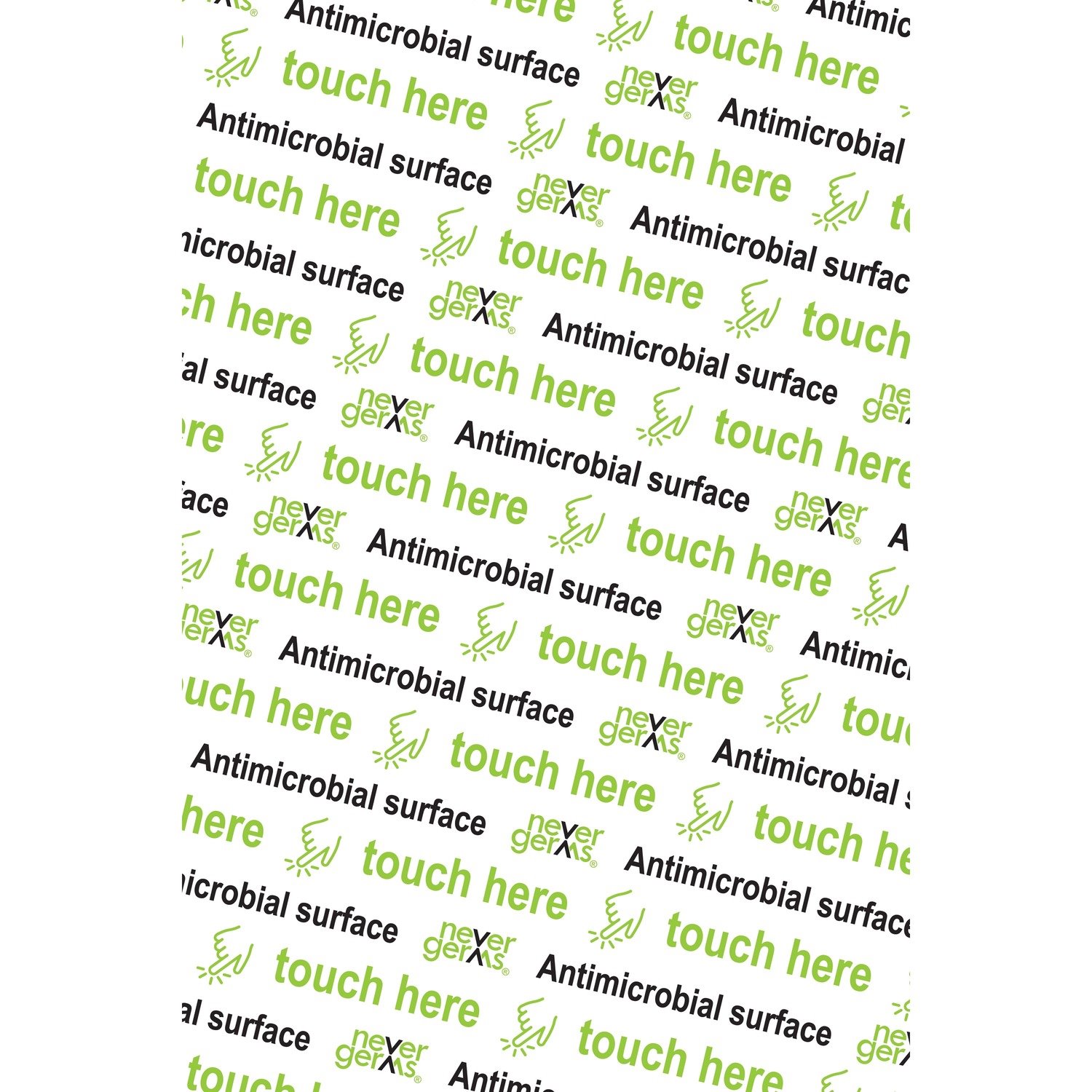 Antimicrobial Covers, Custom Application Sheets, 8" x 12" , Antimicrobial Surface Graphic, White, 3 Pack