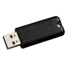 64GB PinStripe USB 3.2 Gen 1 Flash Drive - Black