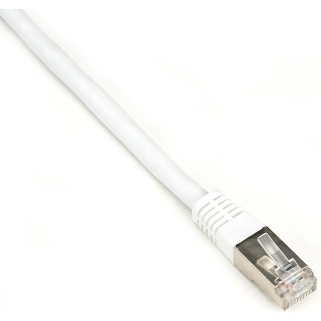 Black Box CAT6 250-MHz Stranded Patch Cable Slim Molded Boot - S/FTP, CM PVC, White, 25FT