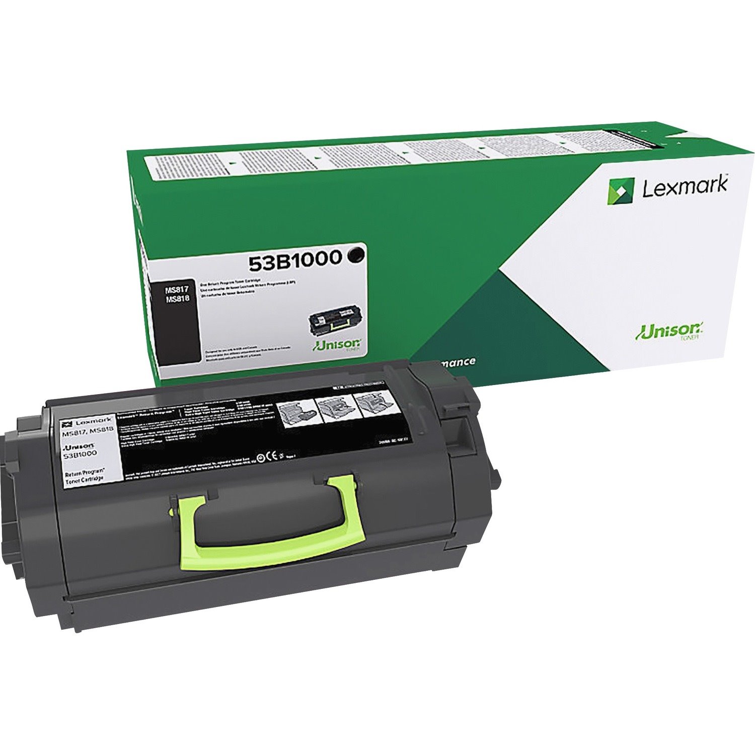 Lexmark Original Laser Toner Cartridge - Black - 1 Each