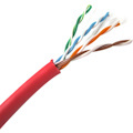 Weltron 1000ft Cat5E UTP 350MHz Stranded PVC CMR Cable - Red