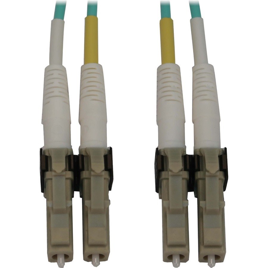 Eaton Tripp Lite Series 400G Multimode 50/125 OM3 Switchable Fiber Optic Cable (Duplex LC-PC M/M), LSZH, Aqua, 1 m (3.3 ft.)