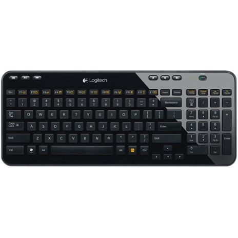 Logitech K360 Keyboard - Wireless Connectivity - USB Interface - Black
