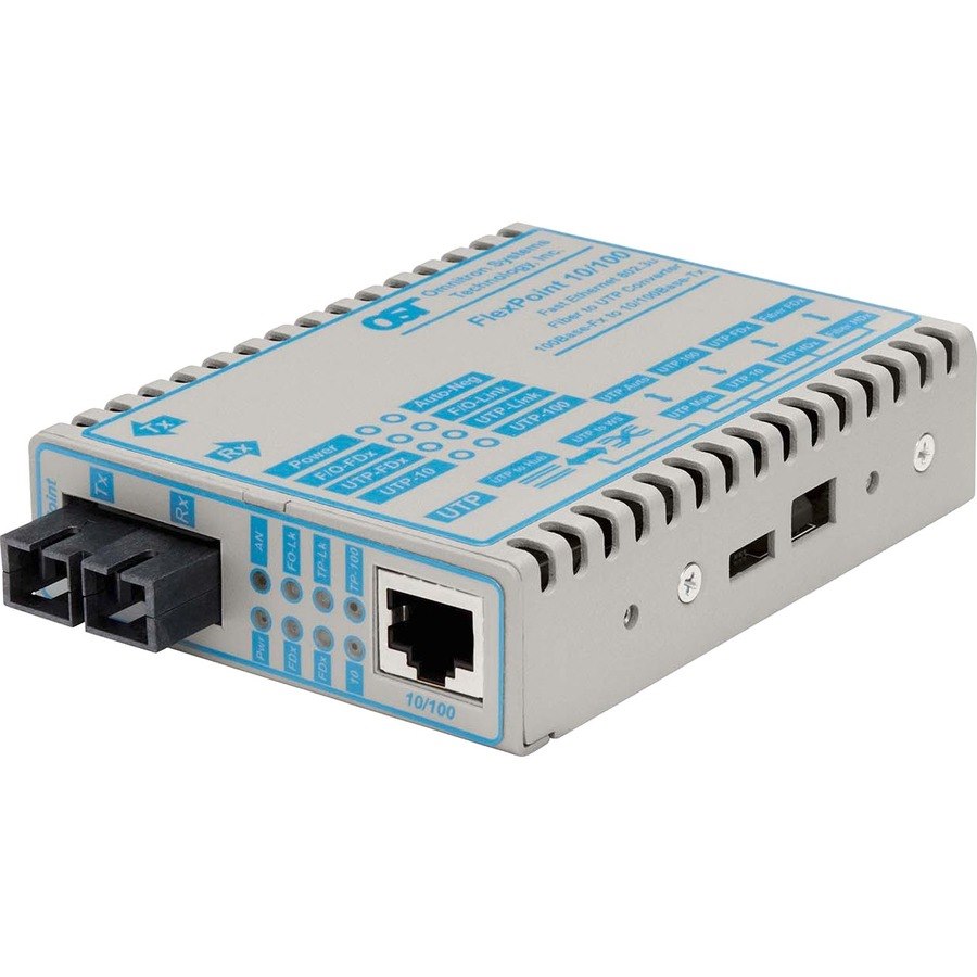 Omnitron Systems 10/100 RJ-45 to Fast Ethernet Fiber Media Converter